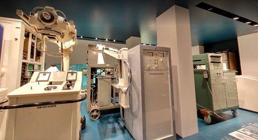 En ångmaskin från ett museum.