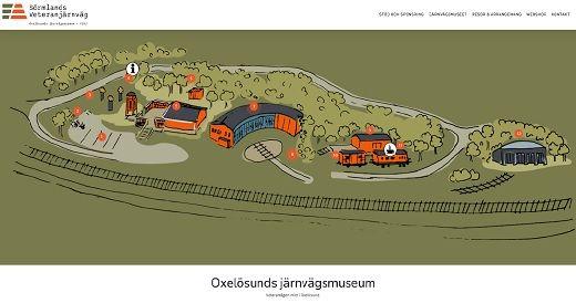 Startsidan på internet för Södermanlands veteranjärnväg
