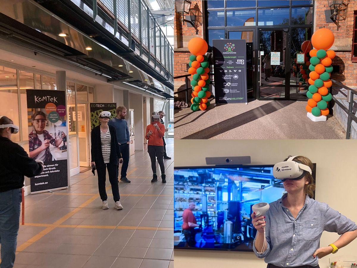 Människor i VR headset i en stor aula