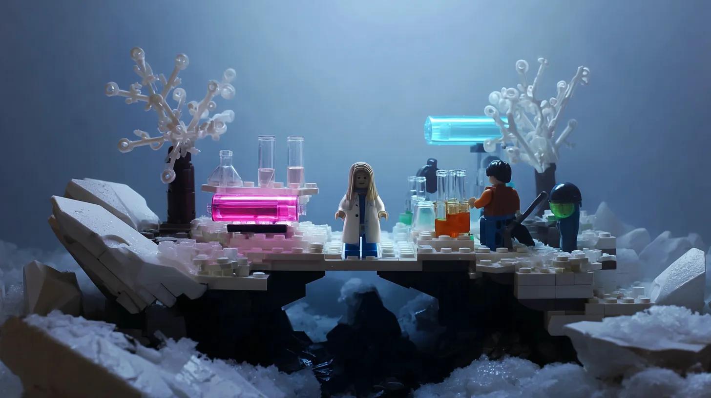 En Legoflicka i ett Legolandskap