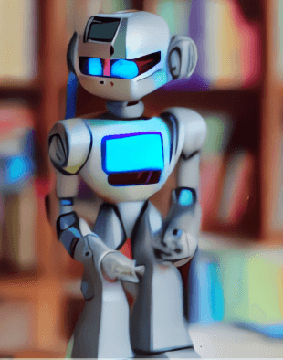 Bild på en robot och text AI och skolan